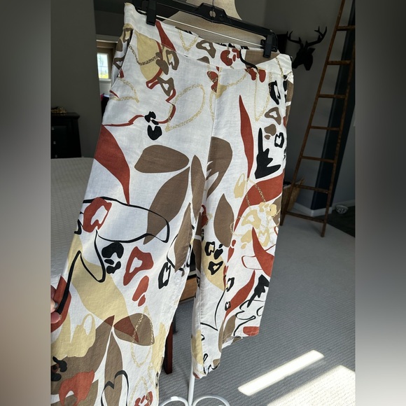 Tahari Linen cropped linen pants, size large - Picture 3 of 12